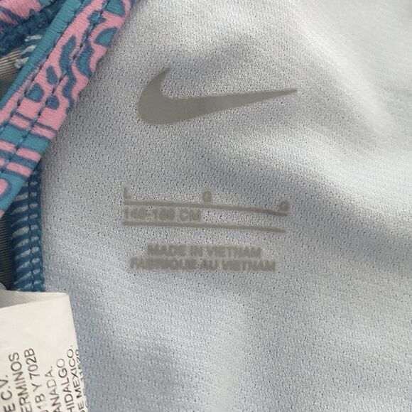 Nike Girls One-Piece Swimsuit Cross Back Blue Pink Size Large (12-13 years old) - Picture 8 of 9